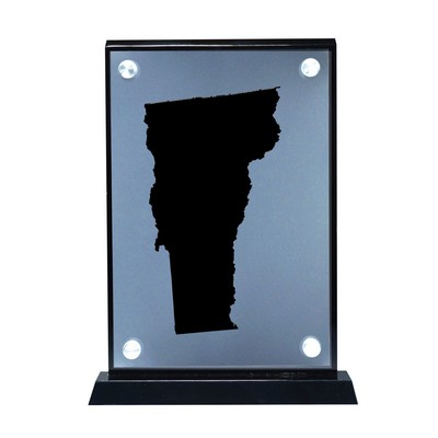 Floating Vermont Map Shape Award