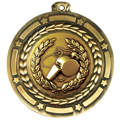 Stock Star Struck Medal (Whistle) 3 1/2"