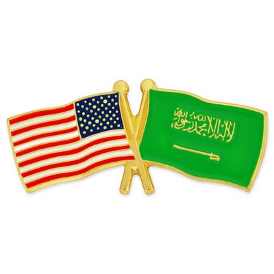 USA & Saudi Arabia Flag Pin