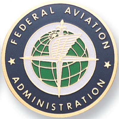 2" Federal Aviation Administration Etched Enameled Medallion Insert Disc