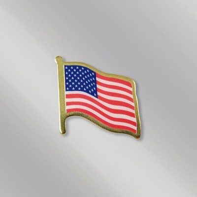 USA Made Enamel American Flag Pin
