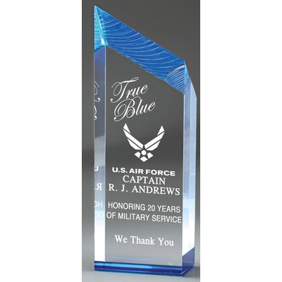 Glacier Tower Award, Blue, 10"H