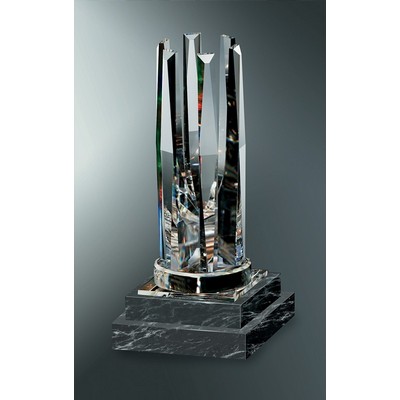 Fine Lead Crystal Symphony Award w/ Marble Base