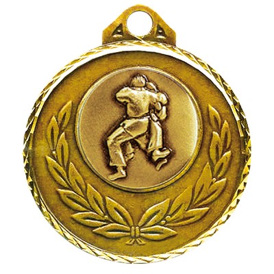 Stock Diamond Wreath 2" Medal -Judo