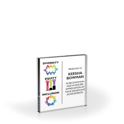 Block Acrylic Paperweight Award - UV Printed