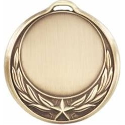 Medal, "Insert Holder" Double - Star/Leaf Design - 2-3/4" Dia