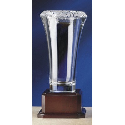 11.5" Exotic Crystal Award Vase