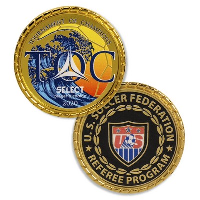 1.75" Rope Edge Gold Coin