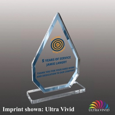 Stock Acrylic Flame Award - Ultra Vivid Color