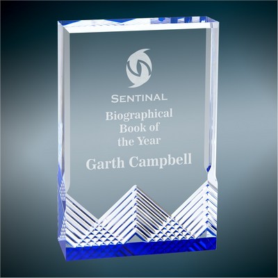 4.25" x 6" Blue Apex Mirage Acrylic Award