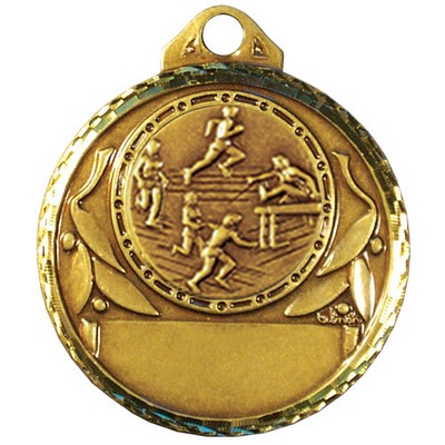 Stock Diamond Struck 2" Medal- Track & Field Female