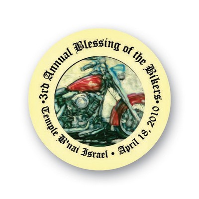 USA MADE Round Laminated Plastic Lapel Pin (1.25 " Diameter)