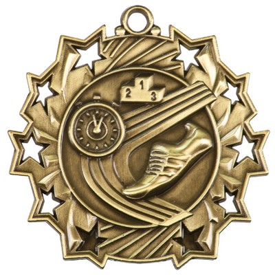 Ten Star Track Medal - 2-1/4"