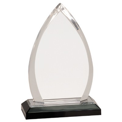 Apogee Acrylic Award with Mirror Base, Silver, 8 3/4"H