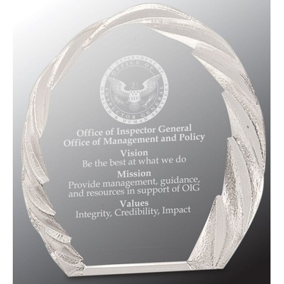 Ice Cut Crystal Award, 6"