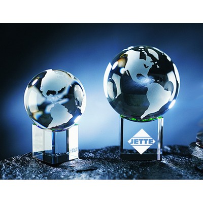 Global w/clear base Optical Crystal Award/Trophy.3.125"