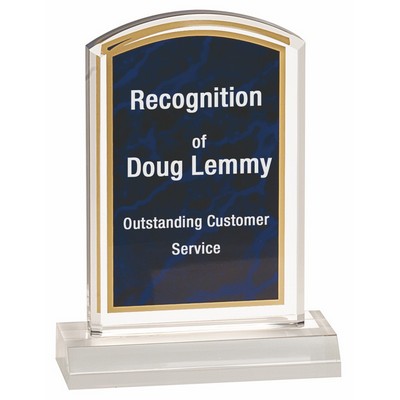 4" x 6" Black Marbleized Acrylic with 5" Base