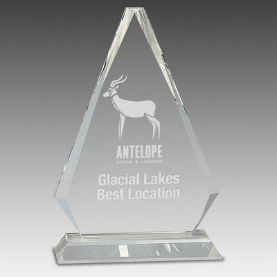 Crystal Triangle on Pedestal Base