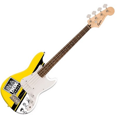 Fender Squier Bass Electric Guitar, Full Size with Custom Graphics