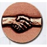 Newport Mint Stock Medal - 1 1/8" (Handshake)