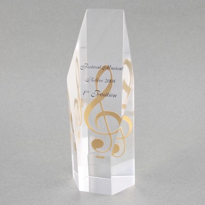 Acrylic Hexagon 3 Award (4"x 8"x 3-1/2")