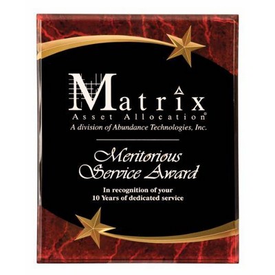 Shooting Star Red Marble Wall Plaque 9" x 11"