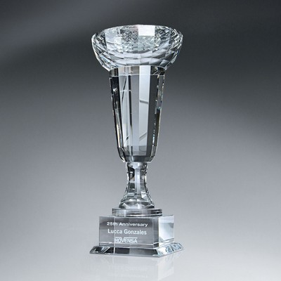 Crystal Cup-Shaped Trophy (Medium)