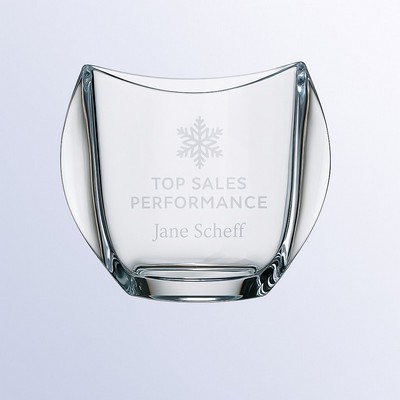 Orbit Crystal Vase, 9"H