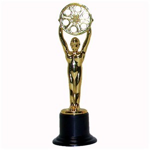 6 " Gold Plastic Movie Statue Trophy