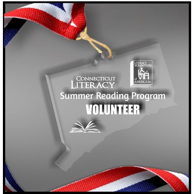 Connecticut Neck Medal in Clear Acrylic