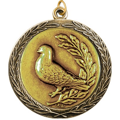 Stock Medal w/ Round Edge & Wreath (Bird) 2 1/2"