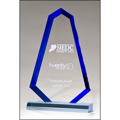 Flame Series Acrylic Award w/Blue Accented Bevel (6"x 8.75")