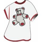 Teddy Bear T-Shirt Lapel Pin