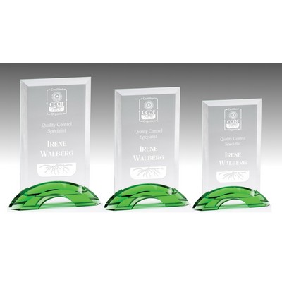 Morelia Emerald Green Optic Crystal Award (5½"x 8")