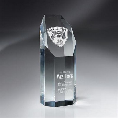 Optic Crystal Wide Octagon Tower (Large)