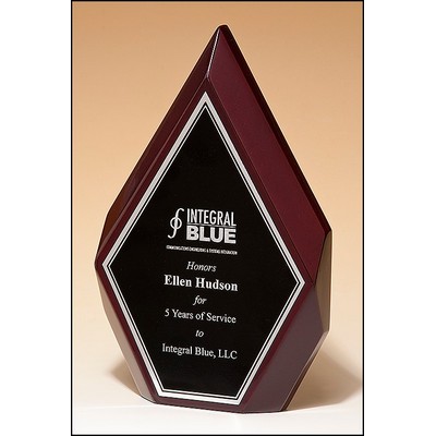 High Gloss Rosewood Diamond Award w/Engraving Plate (4.25"x 7.875")