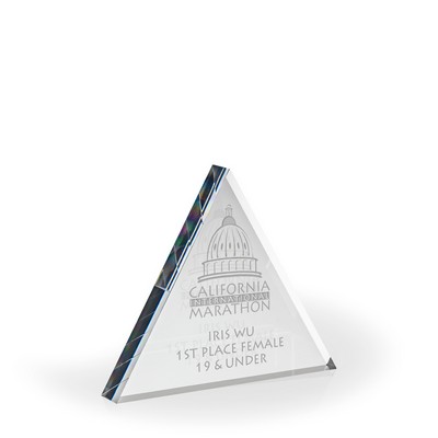 Triad Acrylic Paperweight Award - Engraved