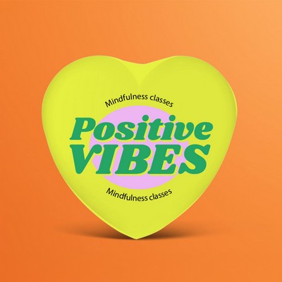 2.4" x 2" Heart-shaped Custom Button