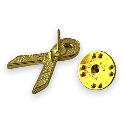 Black Ribbon Lapel Pin