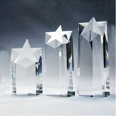 Crystal Star Pillar Award (engraved )