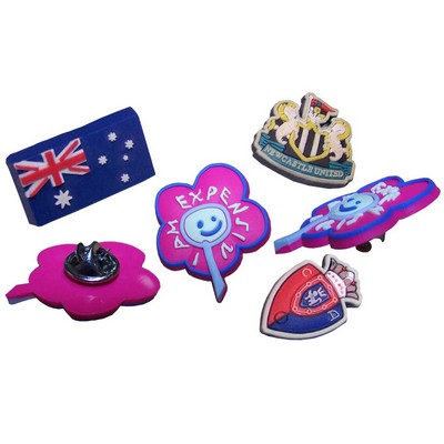 Custom Soft Rubber 2D Lapel Pin (1")