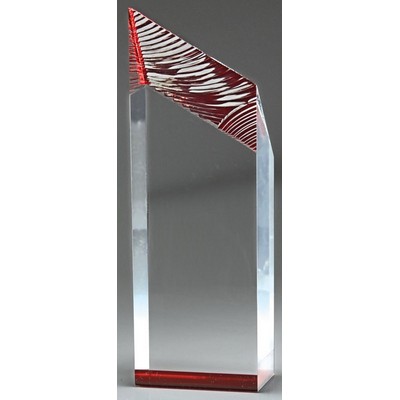 Glacier Tower Award, Red, 8 1/2"H