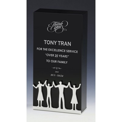 Teamwork Makes The Dreamwork Crystal Award 7 7/8"H