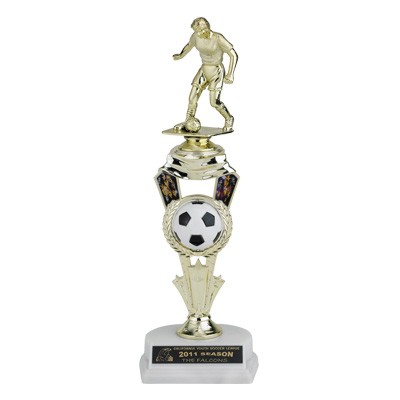 12 ½" Soccer Spinner Trophy w/Figure