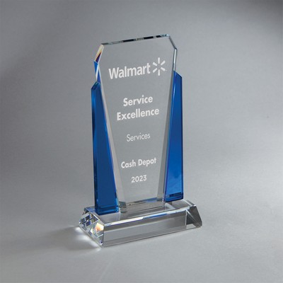 Blue Accent Clear Center Crystal (5.25"x8.5"x2.25")