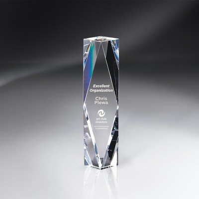 Crystal Faceted Block Tower (Medium)