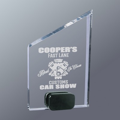 Crystal Peak with Black Cube Base, Small (5"x 7"H)