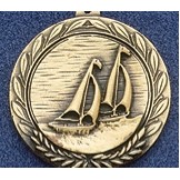 2.5" Stock Cast Medallion (Boat Sailing)