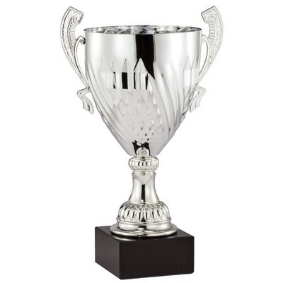 Silver Italian Cup Trophy 12 3/4" H