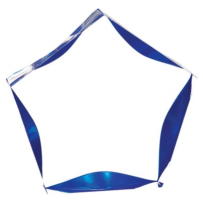 6" Clear/Blue Luminary Star Acrylic